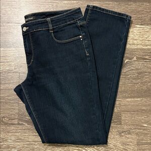 Dark wash slim leg jeans